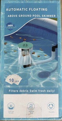 Valdorena Floating Pool Surface Skimmer for Above Ground Pools w/ Basket & Socks