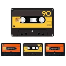 Lot x4 Mixed Tape Side A B 90s Credit Debit Card Skin Cover Stickers Set #S64