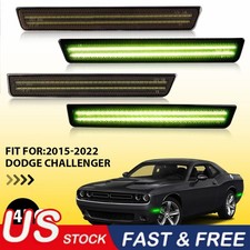 For 2015-2022 Dodge Challenger Front Rear Smoked Led Bumper Side Marker Lights