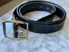 CINTURA VERO COCCODRILLO NERA 115/100