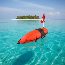 Bouée Torpille Gonflable Résistant Bouée de Plongée Libre Léger pour Mer, Pêche
