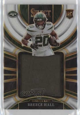 2022 Panini Select Jumbo Rookie Swatches White Prizm 25/75 Breece Hall RC 1s1s