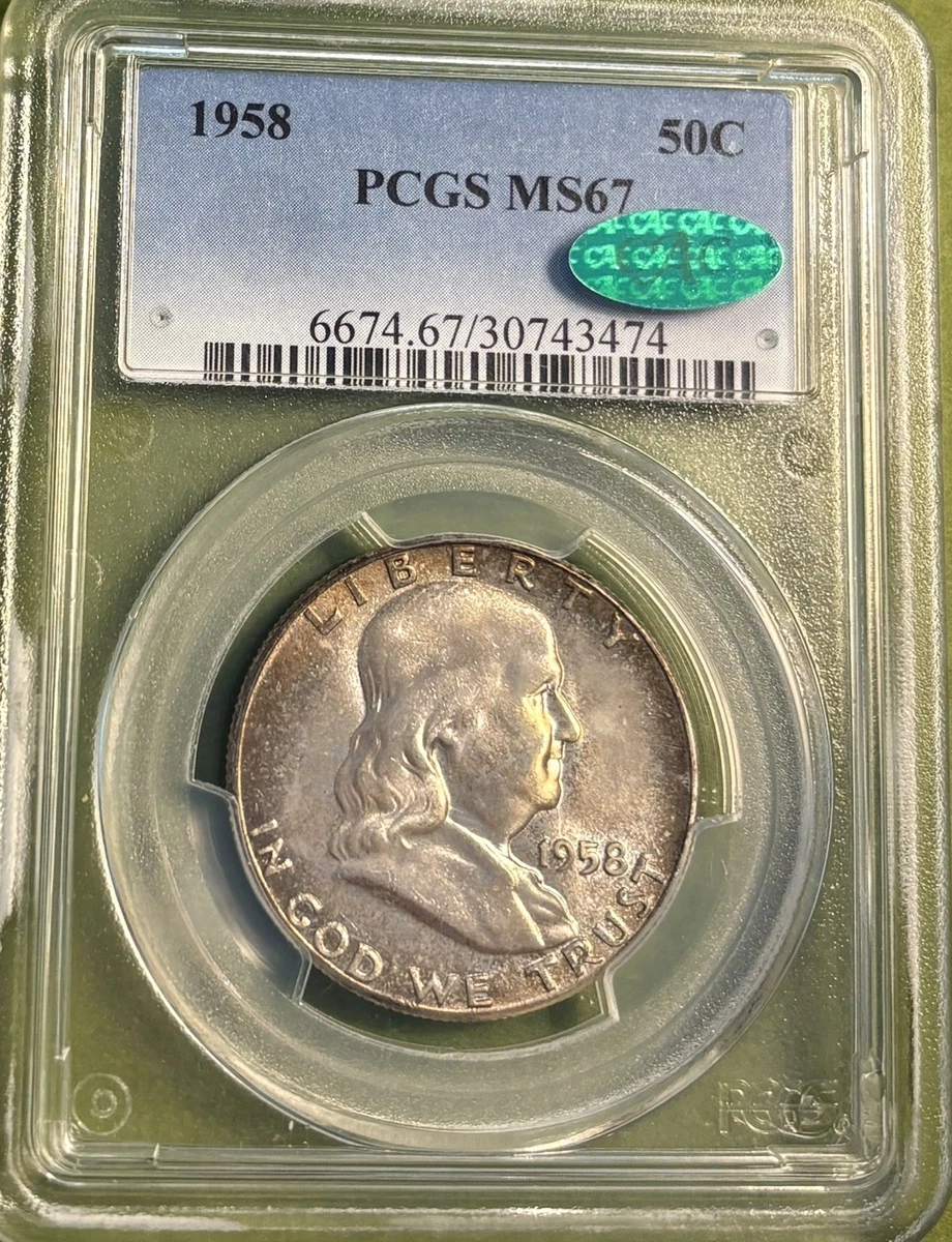 MS 67 Graded 1958 Franklin Half Dollars (1948-1963) for sale | eBay