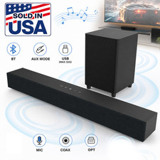 60W Bluetooth Soundbar with Subwoofer for TV/PC/Home Theater, Karaoke Compatible