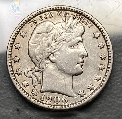 1906-D Barber Quarter — photo from another recent sale