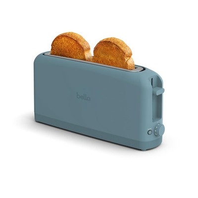 bella 2 Slice Slim Toaster, Fits-anywhere  Kitchenware, 6 2 Slice, Surf 