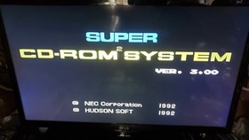 NEC Turbo Duo TurboGrafx-16 Super CD-ROM Console + Box & Games (Tested Working)