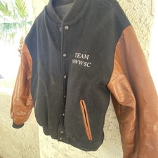 Vintage 80s Jacks Jackets Varsity Jacket Wool Leather Team USA Made Men’s Medium