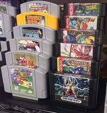 NES/SNES/Genesis/N64 etc. 6 Game Cartridge Di...
