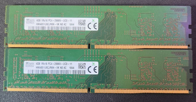 Lot of 2 -- 8GB (2x4GB) 1Rx16 SK Hynix DDR4 PC4-2666V Desktop Memory RAM