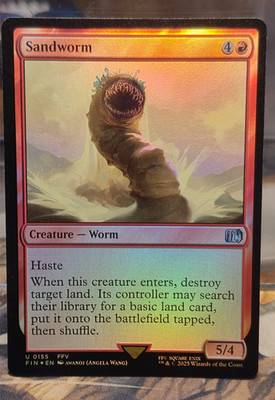 FOIL U 0155 Sandworm Creature Worm FFV Uncommon Final Fantasy NM Card MTG FIN