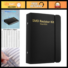 Assorted SMD Resistor Kit - 0201 1% Precision Resistors, 100 Values, Organizer