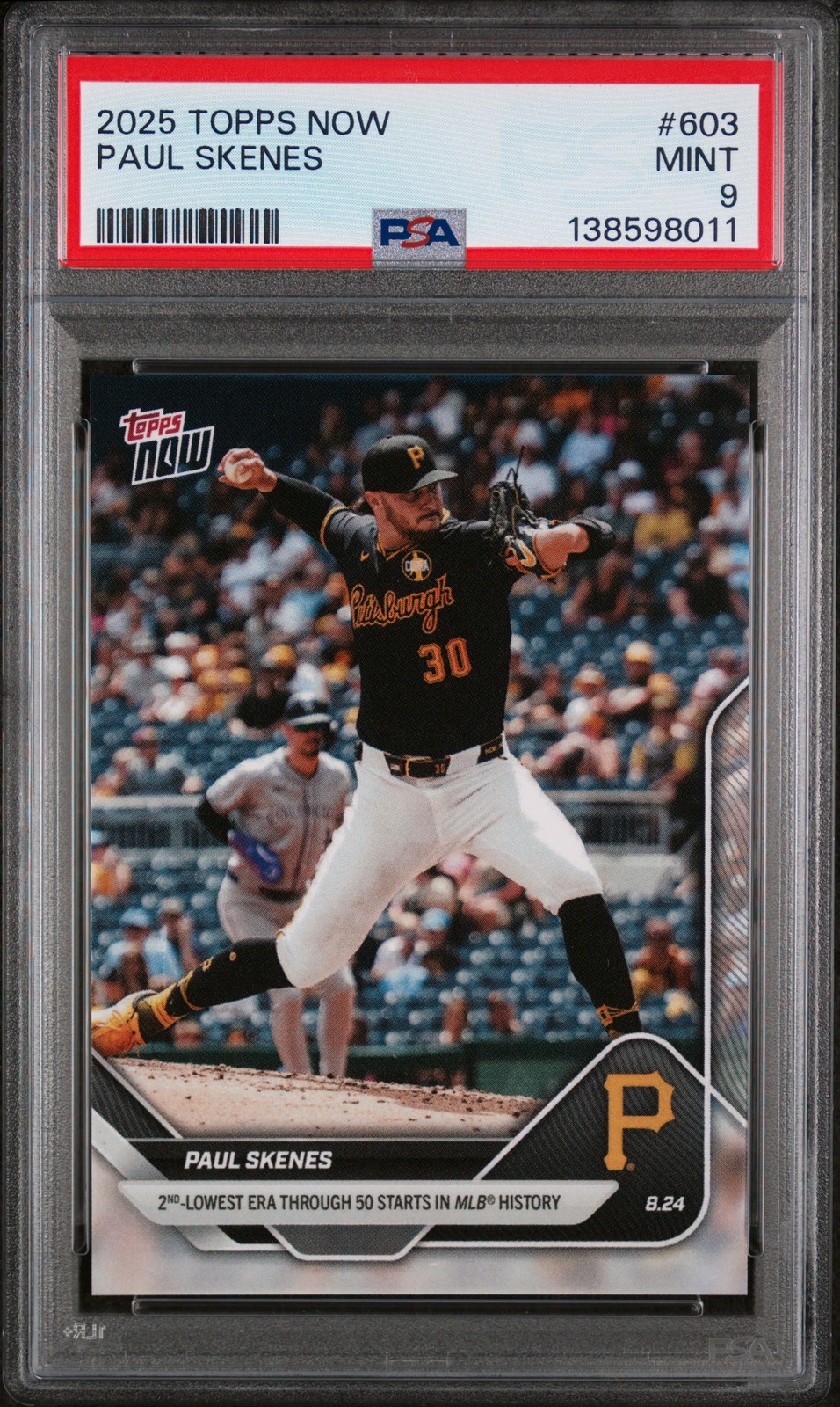 2025 TOPPS NOW #603 PAUL SKENES PSA 9