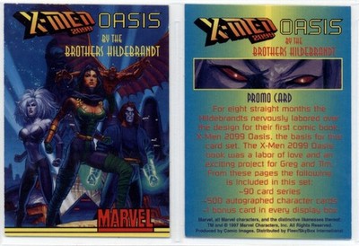 X-Men Oasis - promo card lot - 2 cards [Comic Images 1997]