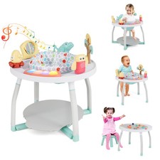 5-in-1 Baby Activity Center with Rotating Seat Removable Toys Lights  Music