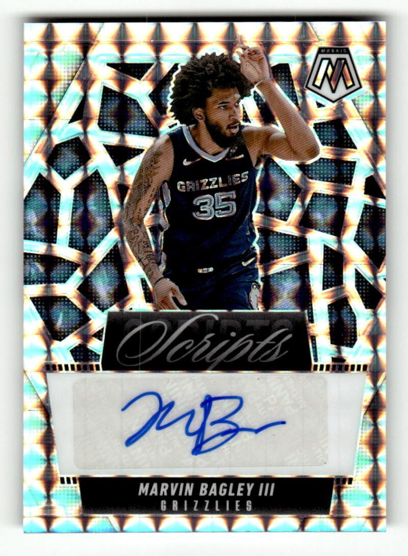 2024-25 Panini Mosaic Scripts #MS-MBT Marvin Bagley III AUTO