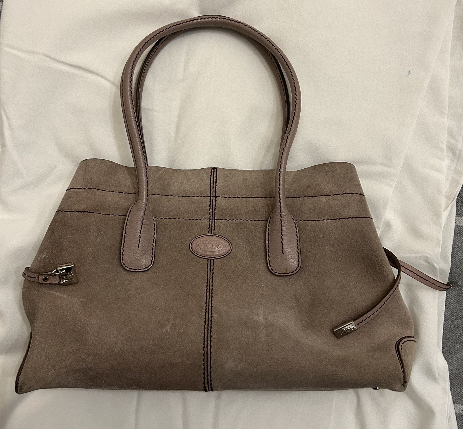 Borsa D-BAG Tod’s in camoscio marrone con manici
