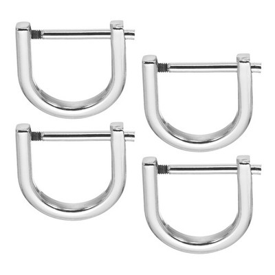 4Stk 13/16'' D-Ringe zum Einschrauben in Schäkel Hufeisen U-Form D-Ring Silber