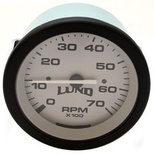 Teleflex Boat Tachometer Gauge 62371F | 3 3/4 Inch Gray Black