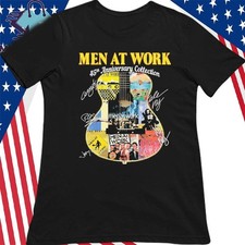 Men At Work Band 45th Anniversary Collection Signatures T-Shirt PA30