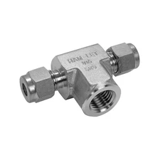 HAM-LET 772LF  SS 1/2 X 1/4 Female Branch Tee,SS,1/2in.,Tees 31LC61