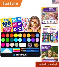 Face Painting Kit for Kids - 28 Color Face Paint Kit Palette with 160pc acces...