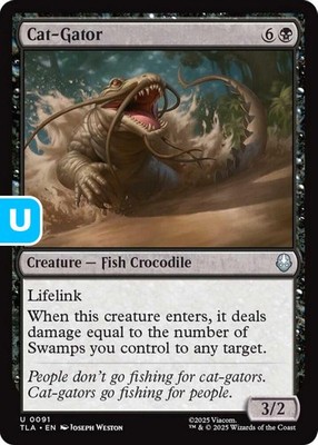 MTG Cat-Gator Avatar Uncommon Creature Fish Crocodile NM