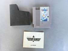 Top Gun NES Nintendo Authentic Cartridge Manual Dust Sleeve Konami 1987 Vintage