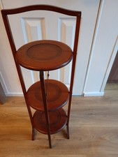 Antique Edwardian Mahogany Folding Cake Stand  Good Condition