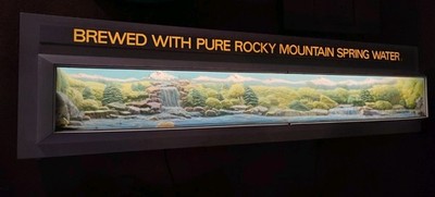 Vintage Beer Lighted Sign Pure Rocky Mountain Water .... Jax Hamm's Budweiser