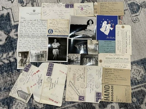 WW2 WWII US Navy Military Large GROUPING - USO BROADWAY ACTRESS Lilias MacLellan