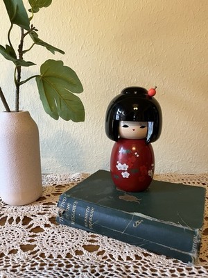 Kokeshi Kyoohoo Japanese Doll Smile Hand Painted 6 
