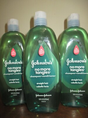 Lot of 3 Johnson's Baby Shampoo & Conditioner for Straight Hair 18 oz