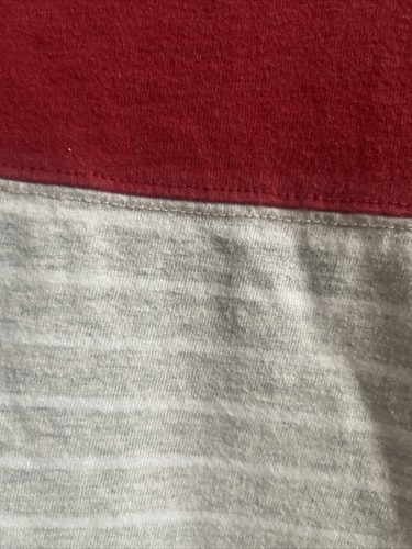 Slvdr Shirt Mens Extra Large Gray Red Stripe Long Sleeve Cotton Casual XL Crew - Picture 3 of 9