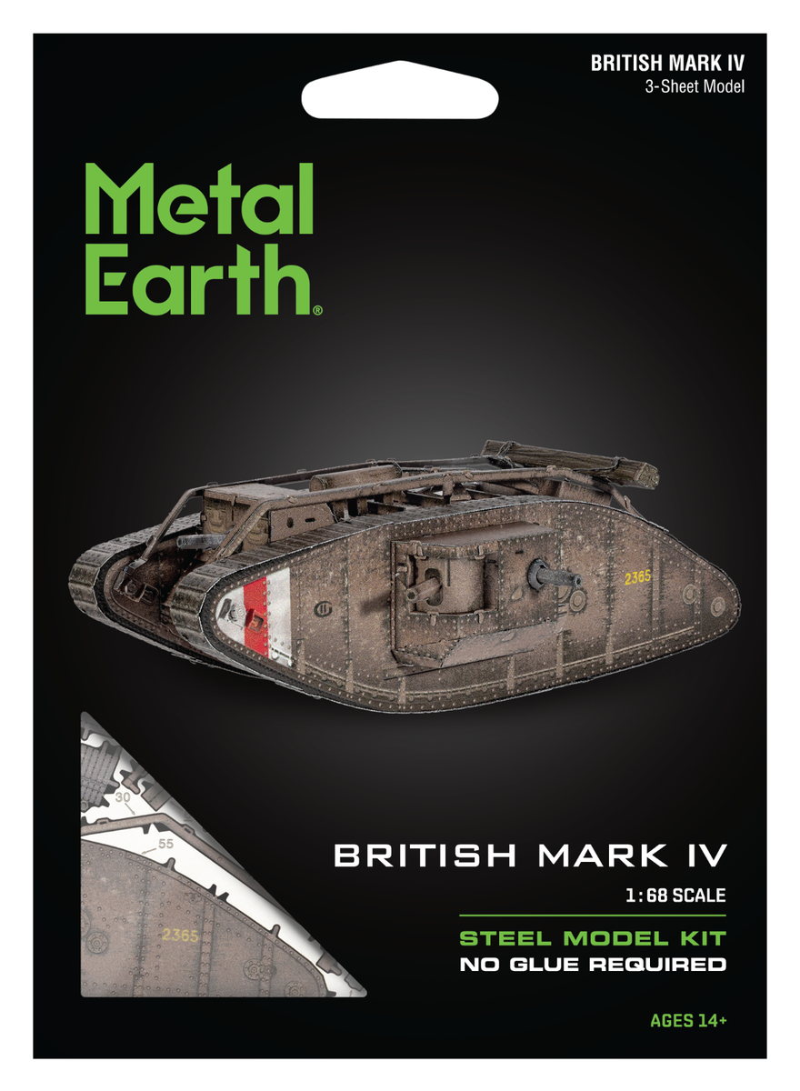 Fascinations Metal Earth WWI BRITISH MARK IV Tank 3D Laser Cut