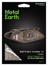 Fascinations Metal Earth WWI BRITISH MARK IV Tank 3D Laser Cut Model Kit ME1022