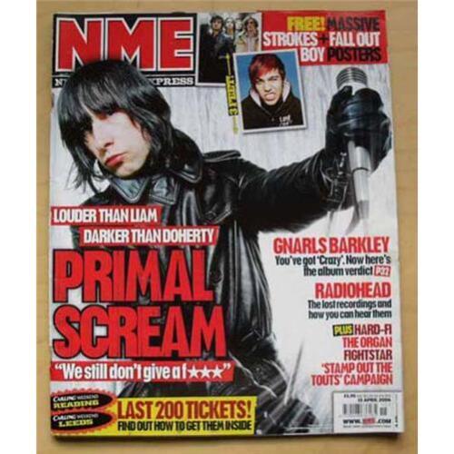 PRIMAL SCREAM NME MAGAZINE APRIL 15 2006 PRIMAL SCREAM COVER WITH MORE INSIDE UK - Picture 1 of 1