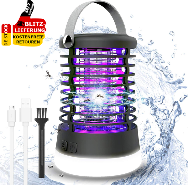 Led Insektenvernichter Wiederaufladbar Moskito Lampe Campinglampe MüCkenfalle-image