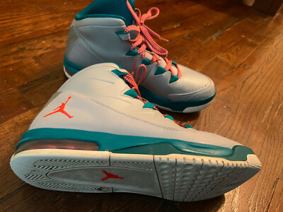 teal and gray jordans