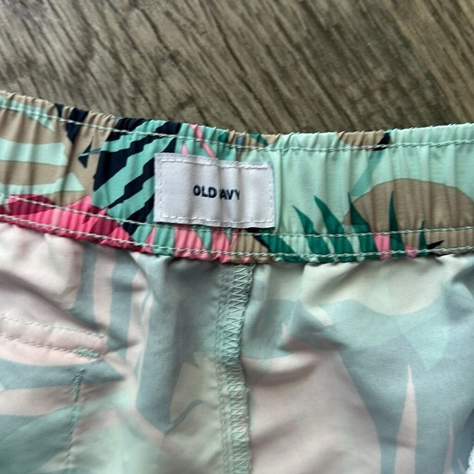 Pantalón Corto Estampado Tropical Azul Marino Antiguo Niñas 14/16 XL Foto 3 de 4