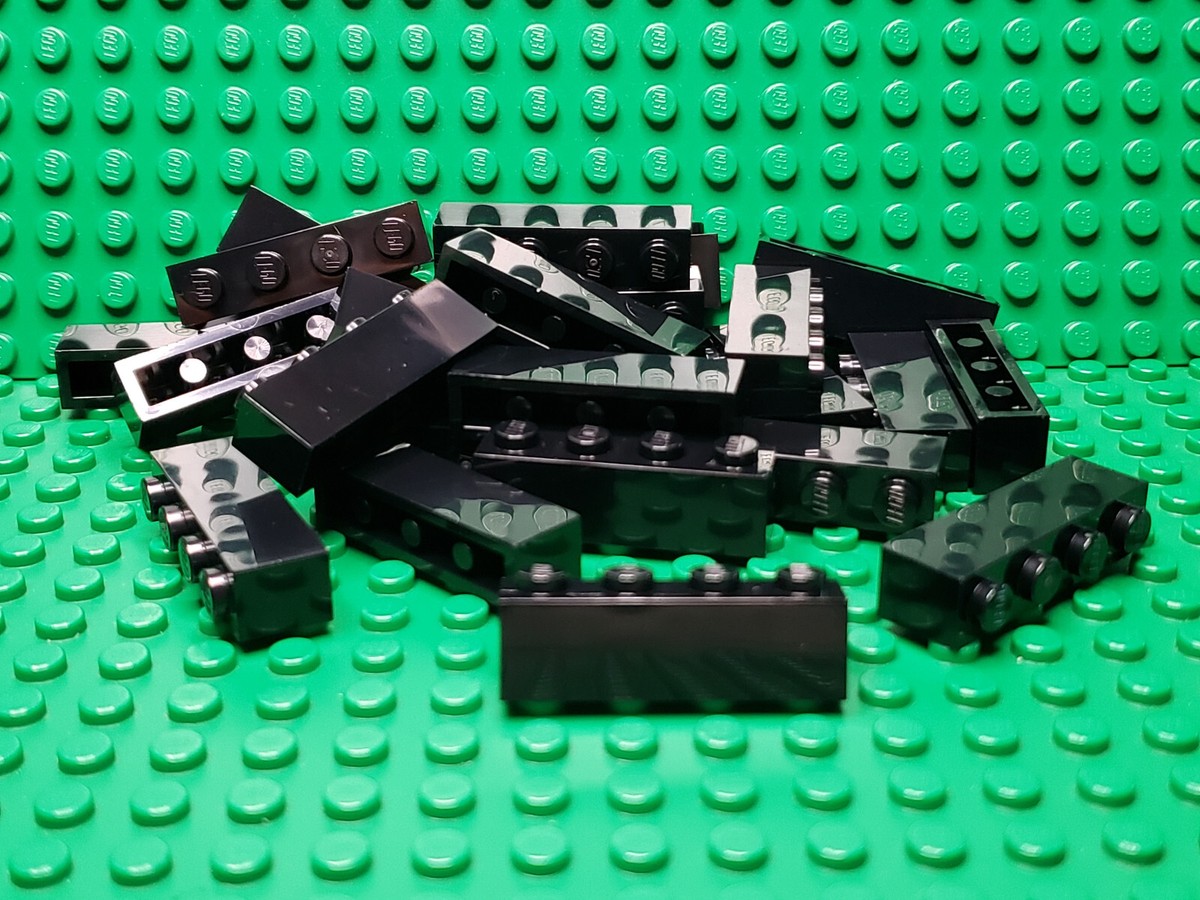 25 CT LOT ** Lego NEW black x standard bricks Lot of 25