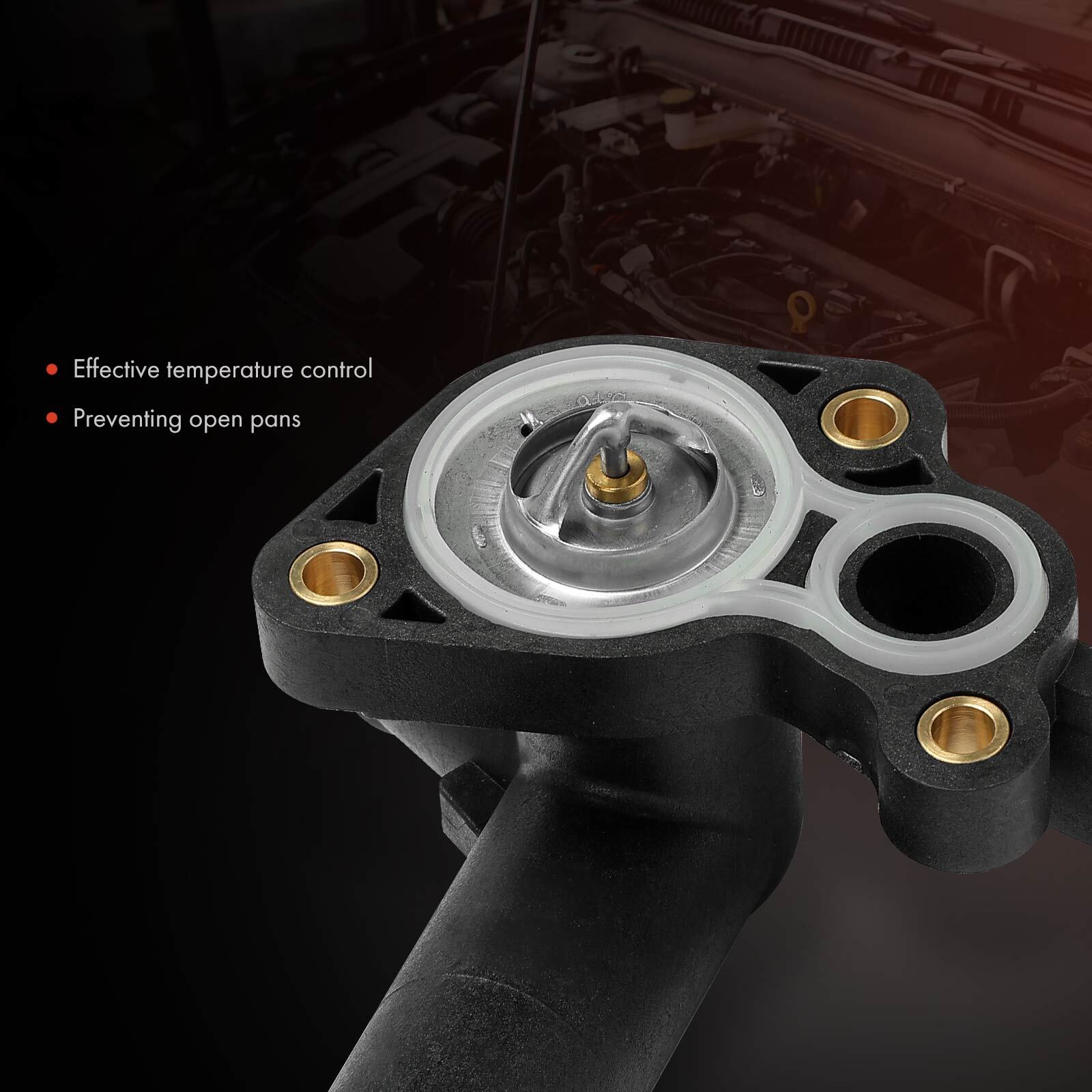 1x Engine Coolant Thermostat Housing Assembly for Mini Cooper 2002-2008 L4 1.6L