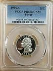 1995 S Washington Twenty-five Cent Silver Proof Quarter PCGS PR69DCAM 1552