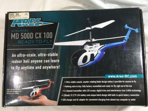 ARES MD 500D CX 100 ULTRA MICRO RTF RC HELICOPTER COAXIAL BLADE 4 CHANNEL 2.4GHz - Afbeelding 1 van 36