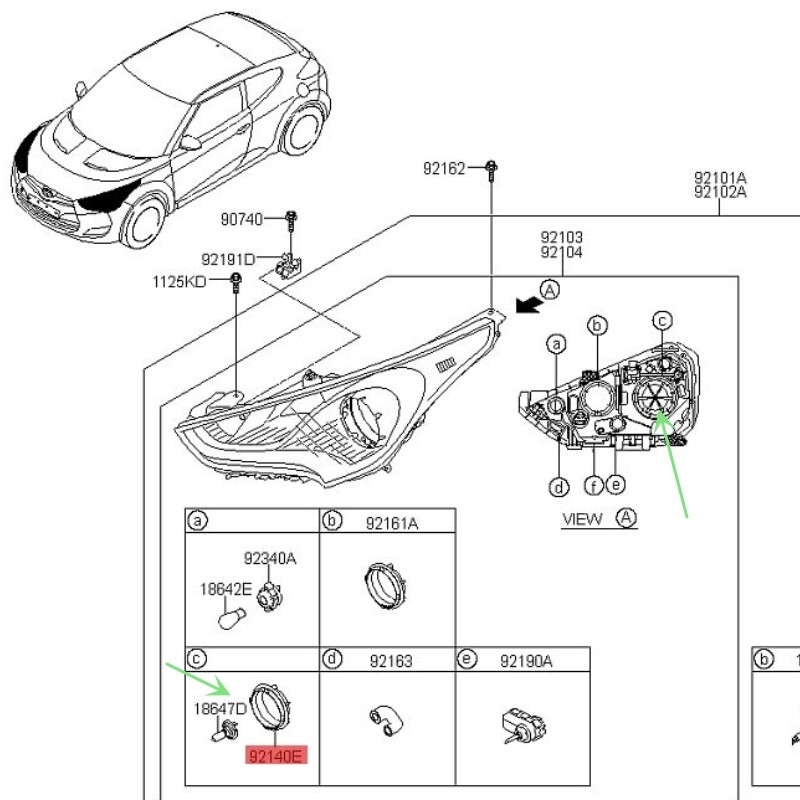 For Kia Forte Sorento Low Beam Bulb Back Cover Dust Rear Cap Access Lid
