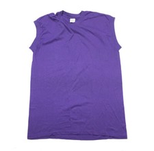 VTG 90s Sleeveless Muscle Shirt Adult XL Purple Retro AC Slater USA Made Fitness