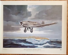 Aviation Lithograph "Moments in Aviation History" Limited Edition Print 1984