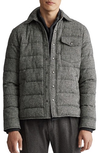 Tweed Jacket Herringbone Coat Shirt | eBay