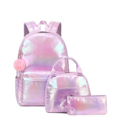 Girls School Bags Children Backpack Teens Packbag Lunchbag Pencilcases 3Pcs Sets