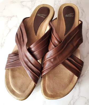 Dansko Platform Slides Neeci Size 41 EU 10.5-11 US Earth Nappa